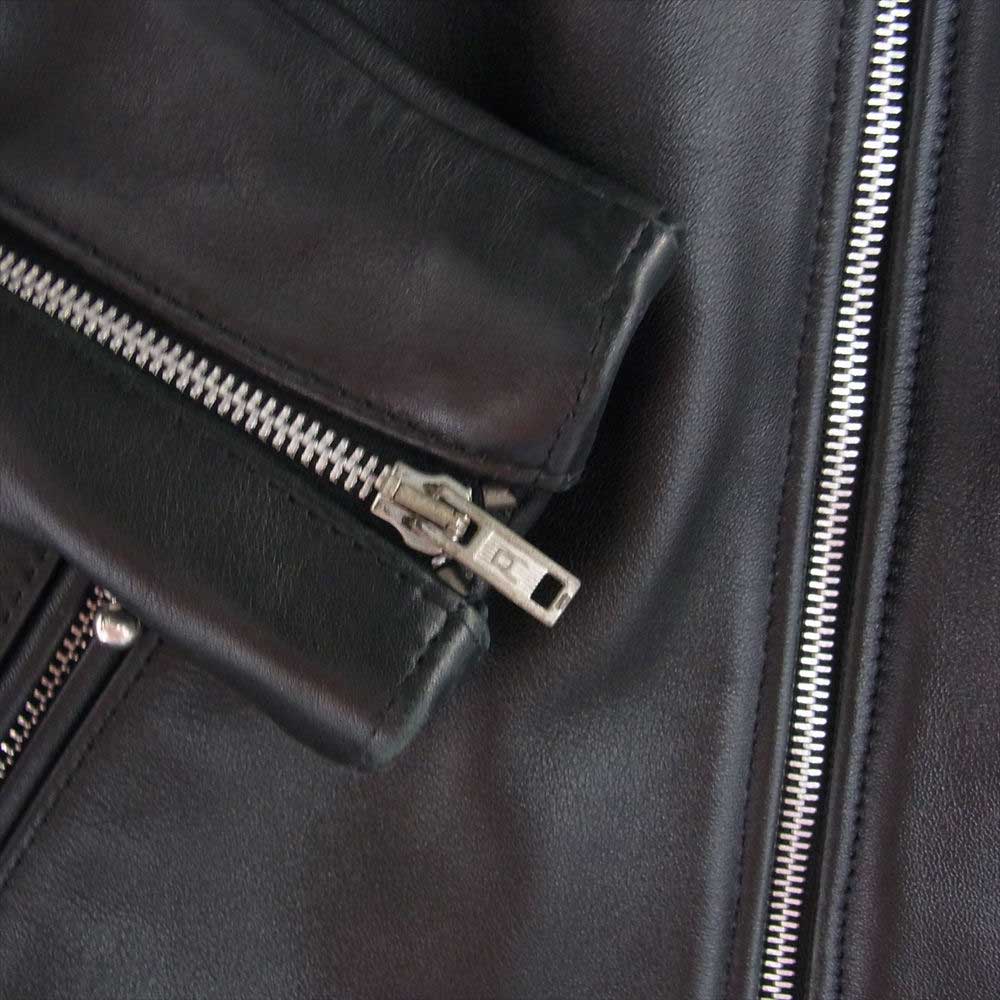 トリプルシックス センタージップ シングル ライダース ジャケット ブラック系 34【中古】