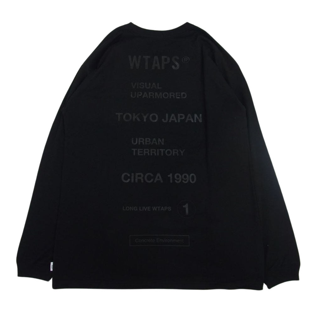 WTAPS ダブルタップス 20SS 201ATDT-LT02S CIRCA L/S TEE 長袖 Tシャツ カットソー ブラック系 03【中古】