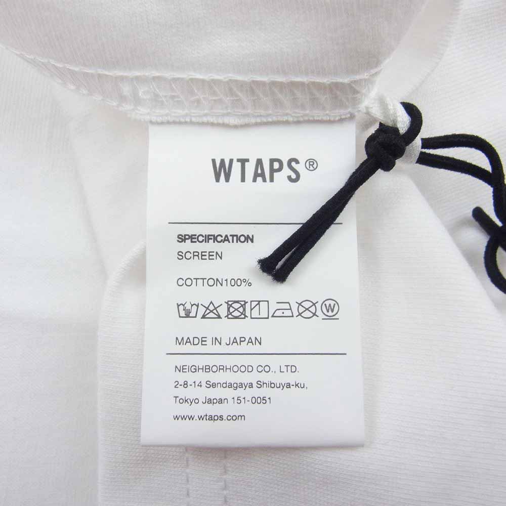WTAPS ダブルタップス 22SS 221PCDT-ST05S MON SCREEN TEE モン スクーリン ロゴ 半袖 Tシャツ ホワイト系 04【極上美品】【中古】