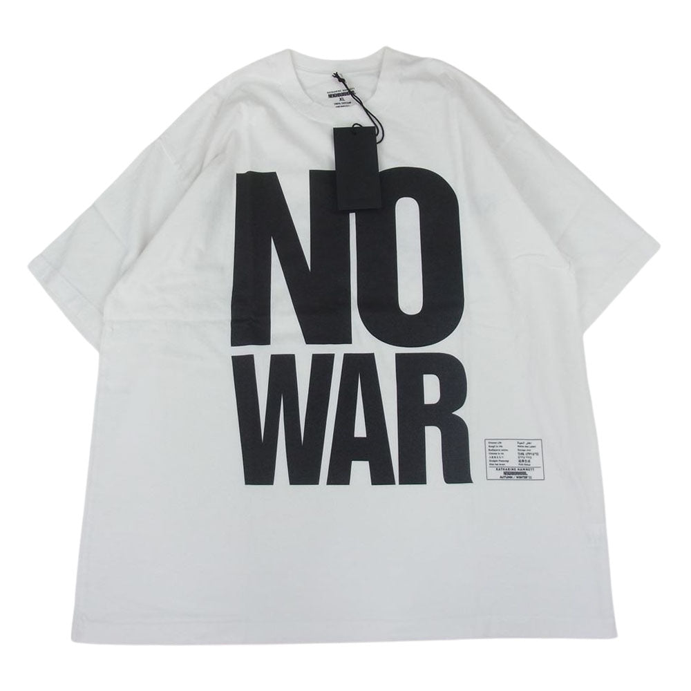 NEIGHBORHOOD ネイバーフッド 22SS 221PCKHN-STM01S × KATHARINE HAMNETT キャサリン ハムネット NHKH / C-TEE . SS スローガン Tシャツ ホワイト系 XL【極上美品】【中古】