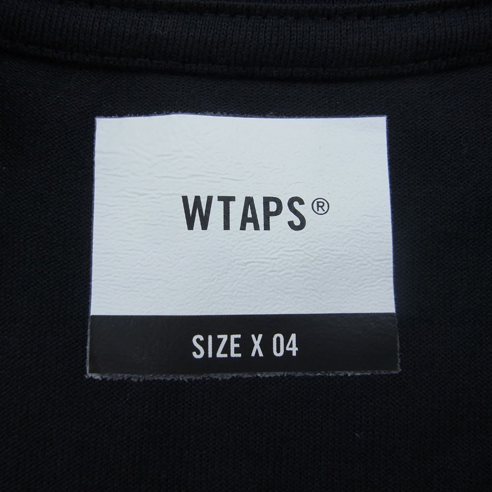 WTAPS ダブルタップス 21AW 212PCDT-LT02S CROSSBONES / SCREEN LS TEE クロスボーン カットソー ブラック系 04【美品】【中古】