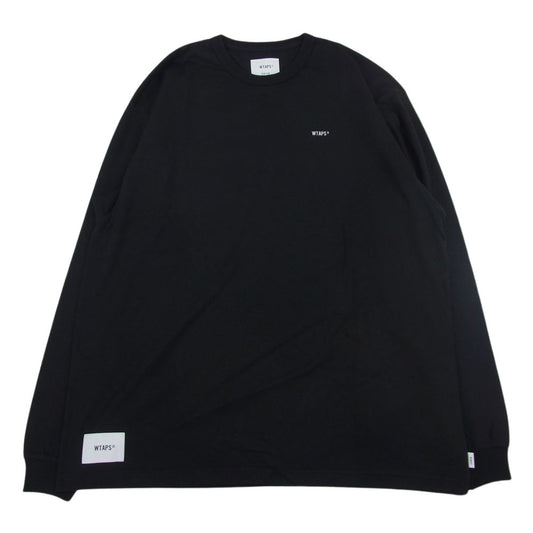 WTAPS ダブルタップス 21AW 212ATDT-CSM11 STENCIL LS COPO ステンシル ロゴ 長袖 Tシャツ カットソー ブラック系 03【極上美品】【中古】