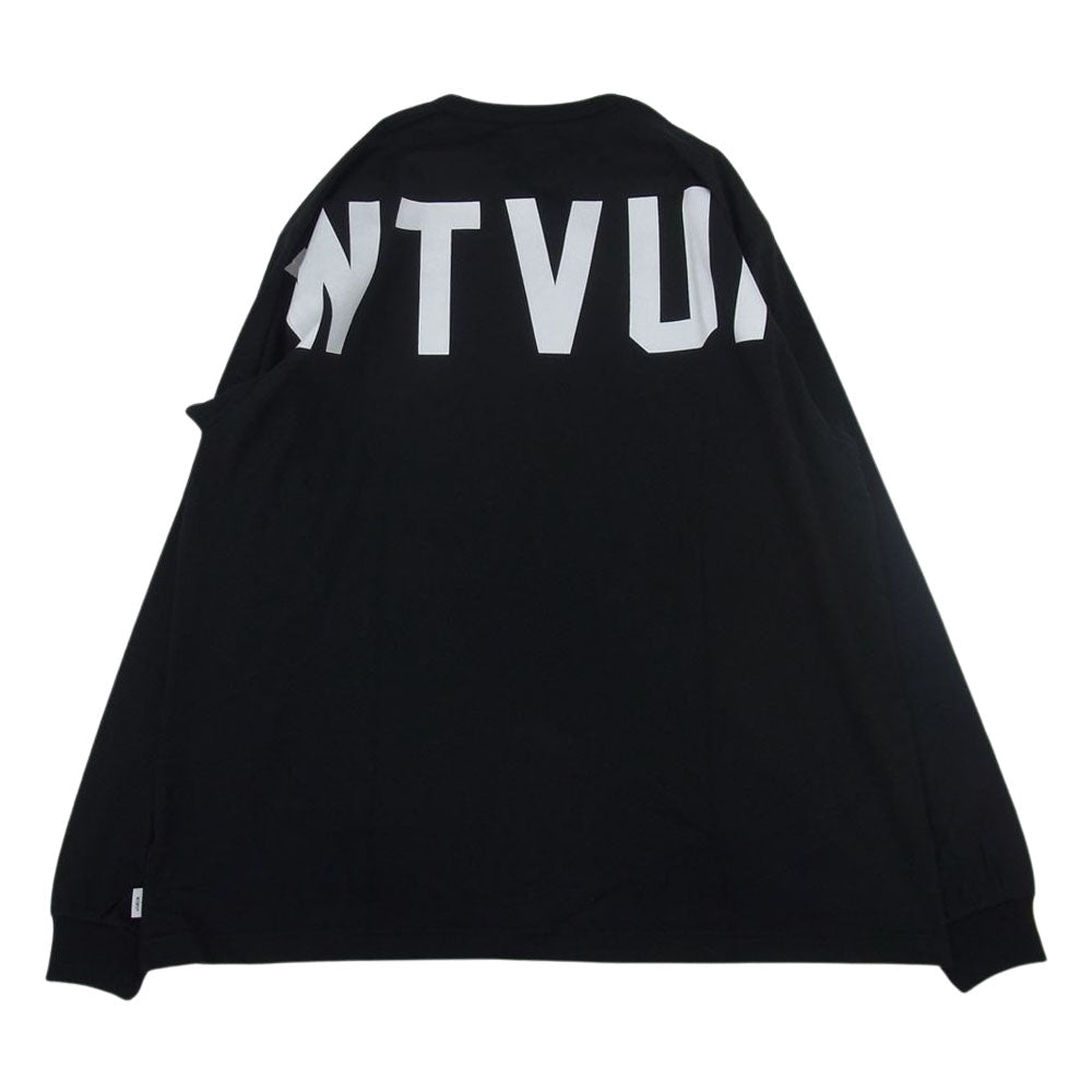 WTAPS ダブルタップス 21AW 212ATDT-CSM11 STENCIL LS COPO ステンシル ロゴ 長袖 Tシャツ カットソー ブラック系 03【極上美品】【中古】