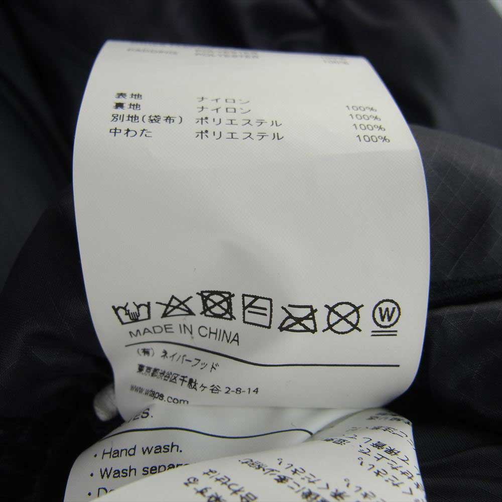 WTAPS ダブルタップス 22AW BRDT-JKM04 BIVOUAC JACKET ビバーク ジャケット ダウンジャケット ブラック系 3【極上美品】【中古】