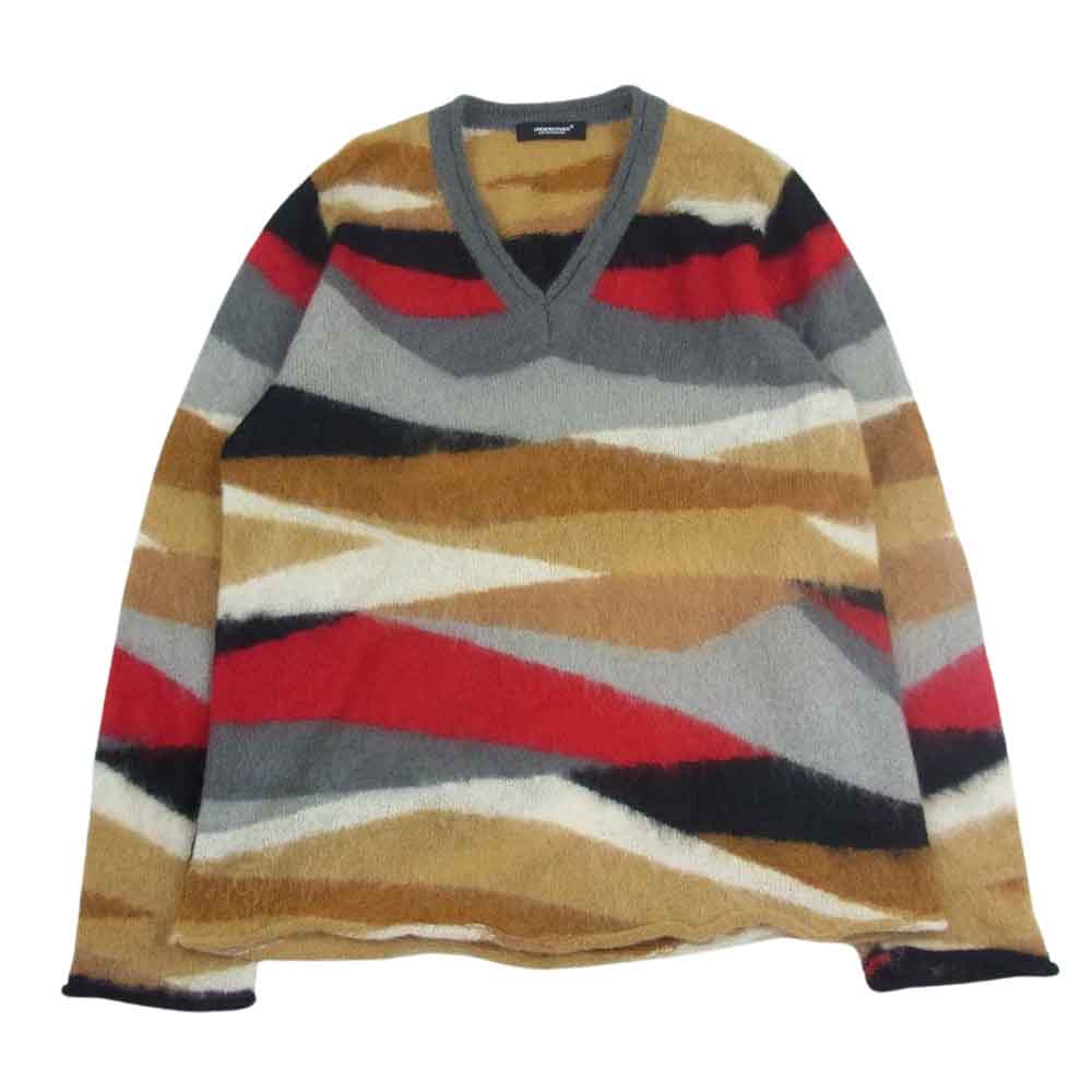 UNDERCOVER アンダーカバー 20AW UCZ4906-2 モヘア混 ミックス Vネック ニット マルチカラー マルチカラー系 2【中古】