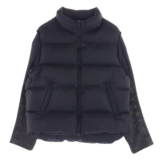 UNDERCOVER アンダーカバー UCZ9204 30TH leather sleeve down jaket レザー 切替 ダウンジャケット ブラック系 2【中古】