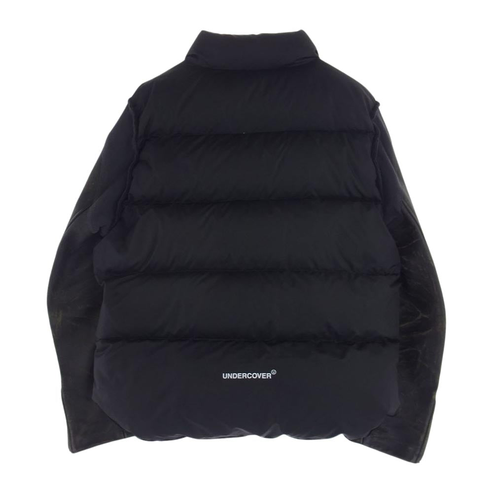 UNDERCOVER アンダーカバー UCZ9204 30TH leather sleeve down jaket レザー 切替 ダウンジャケット ブラック系 2【中古】