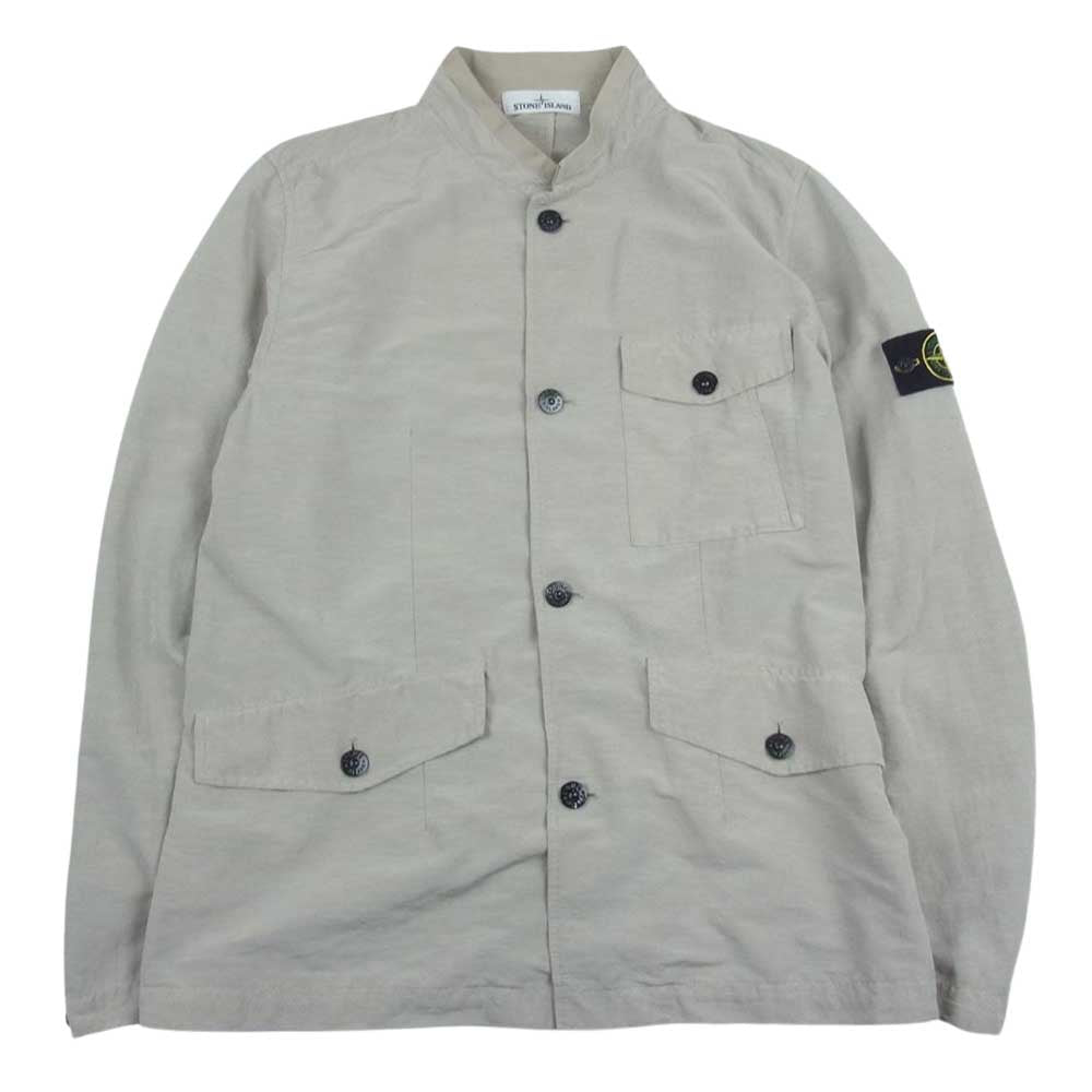 STONE ISLAND ストーンアイランド ソフトシェル アームパッチ 刺繍 ジャケット グレージュ系 XL【中古】