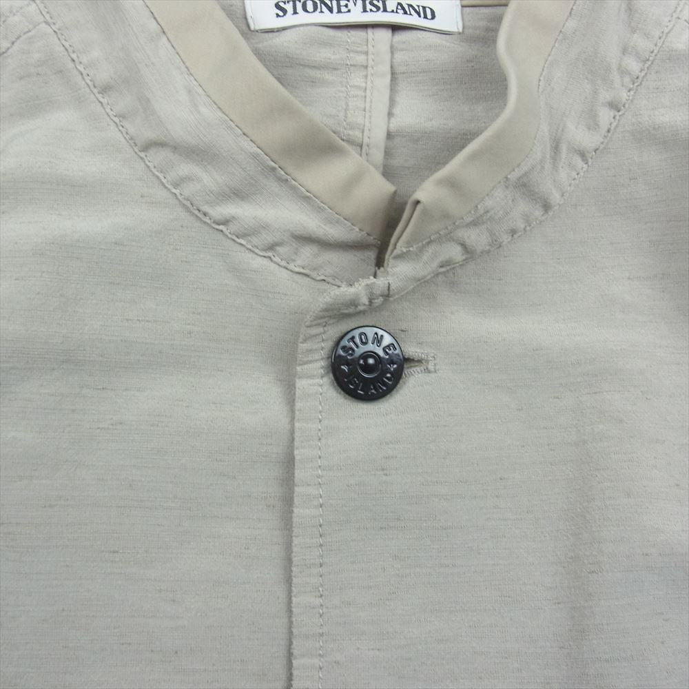 STONE ISLAND ストーンアイランド ソフトシェル アームパッチ 刺繍 ジャケット グレージュ系 XL【中古】
