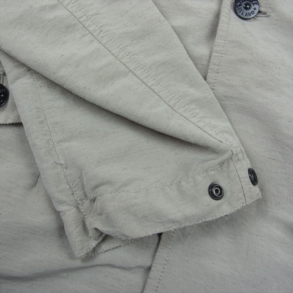 STONE ISLAND ストーンアイランド ソフトシェル アームパッチ 刺繍 ジャケット グレージュ系 XL【中古】
