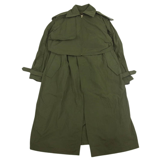 トーガプルラ TP92-FA233 Shape memory polyester coat メモリー ポリエステル トレンチ コート カーキ系 36【中古】