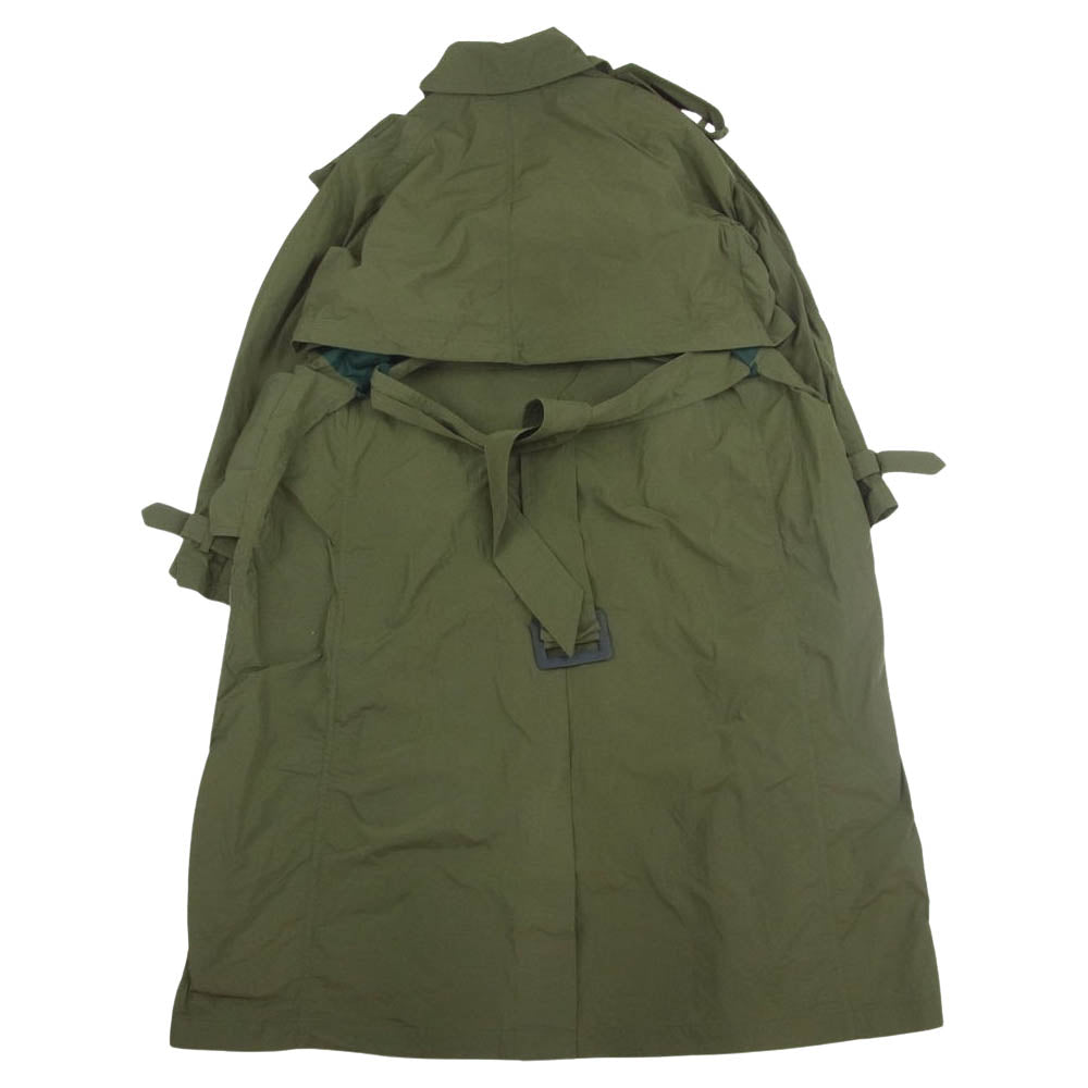トーガプルラ TP92-FA233 Shape memory polyester coat メモリー ポリエステル トレンチ コート カーキ系 36【中古】