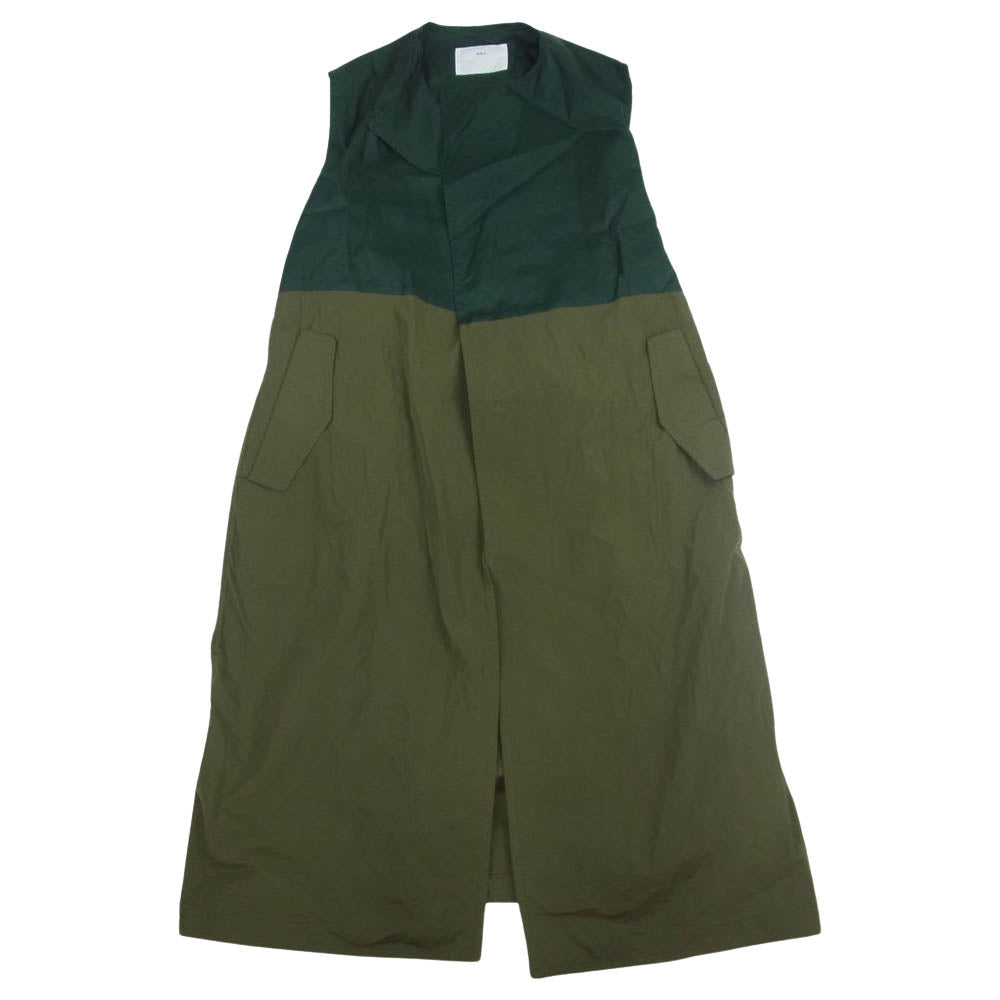 トーガプルラ TP92-FA233 Shape memory polyester coat メモリー ポリエステル トレンチ コート カーキ系 36【中古】