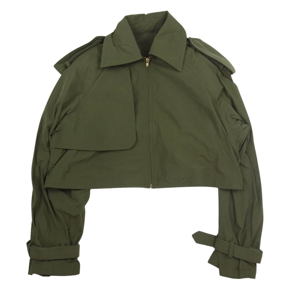 トーガプルラ TP92-FA233 Shape memory polyester coat メモリー ポリエステル トレンチ コート カーキ系 36【中古】