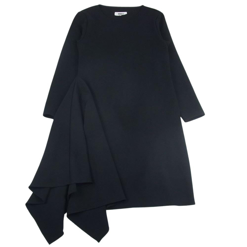 MAISON MARGIELA メゾンマルジェラ 18AW S32CU0017 MM6 エムエムシックス アシンメトリー ジャガード ドレス ワンピース ブラック系 M【中古】