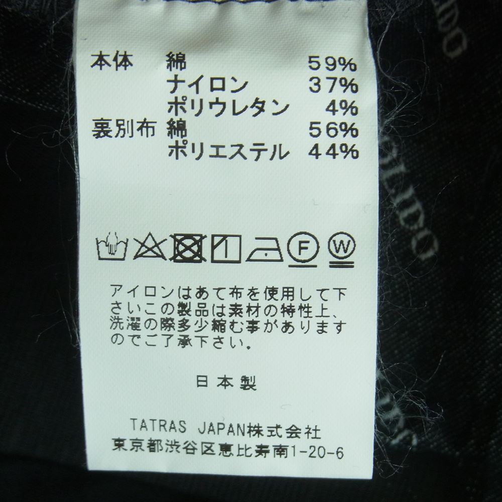ソリード ストレッチ ポリエステル コットン スラックス パンツ 日本製 グレー系 01【中古】