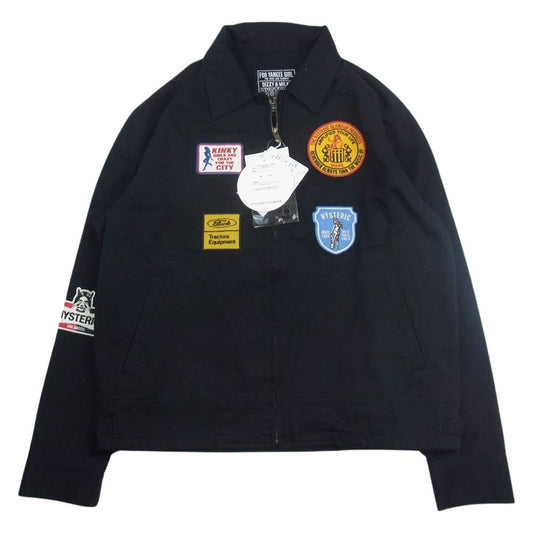 HYSTERIC GLAMOUR ヒステリックグラマー 23AW 02233AB11496 PATCH CUSTOM パッチカスタム ブルゾン ブラック系 L【新古品】【未使用】【中古】
