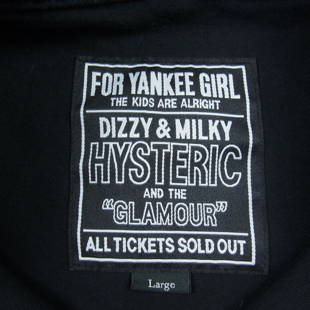 HYSTERIC GLAMOUR ヒステリックグラマー 23AW 02233AB11496 PATCH CUSTOM パッチカスタム ブルゾン ブラック系 L【新古品】【未使用】【中古】