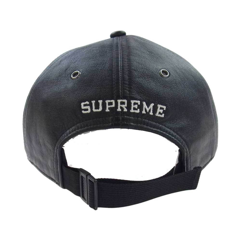Supreme シュプリーム 18AW NN41804I × THE NORTH FACE ノースフェイス Leather 6-Panel Cap レザー パネル キャップ 帽子 ブラック系 ワンサイズ【美品】【中古】