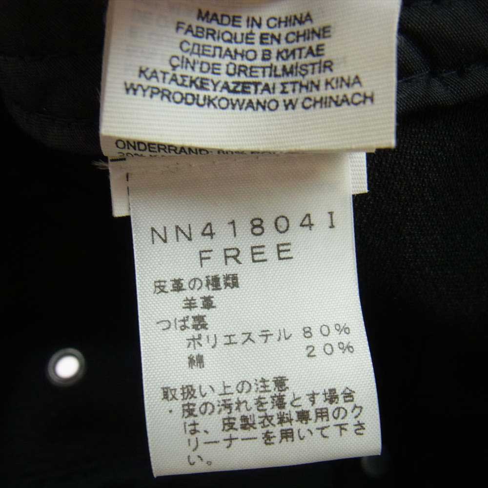 Supreme シュプリーム 18AW NN41804I × THE NORTH FACE ノースフェイス Leather 6-Panel Cap レザー パネル キャップ 帽子 ブラック系 ワンサイズ【美品】【中古】