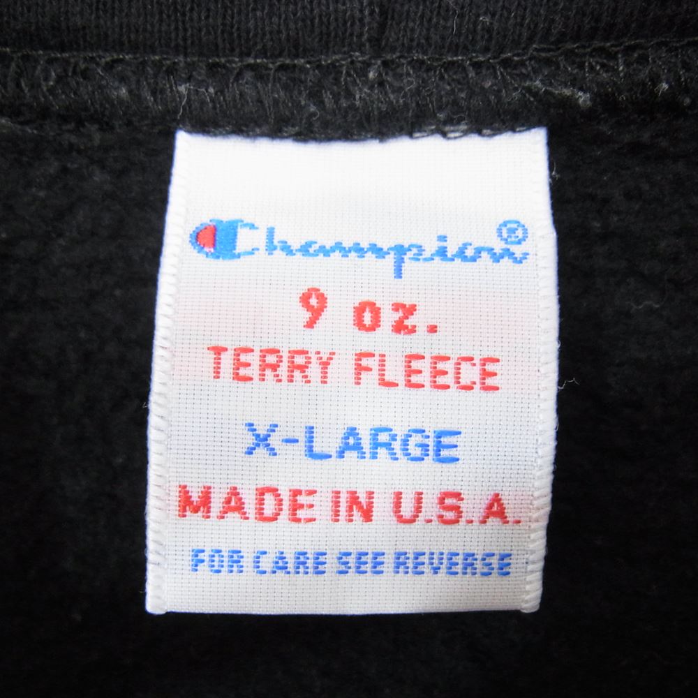 Champion チャンピオン テリー フリース スウェット パーカー ブラック系 XL【中古】