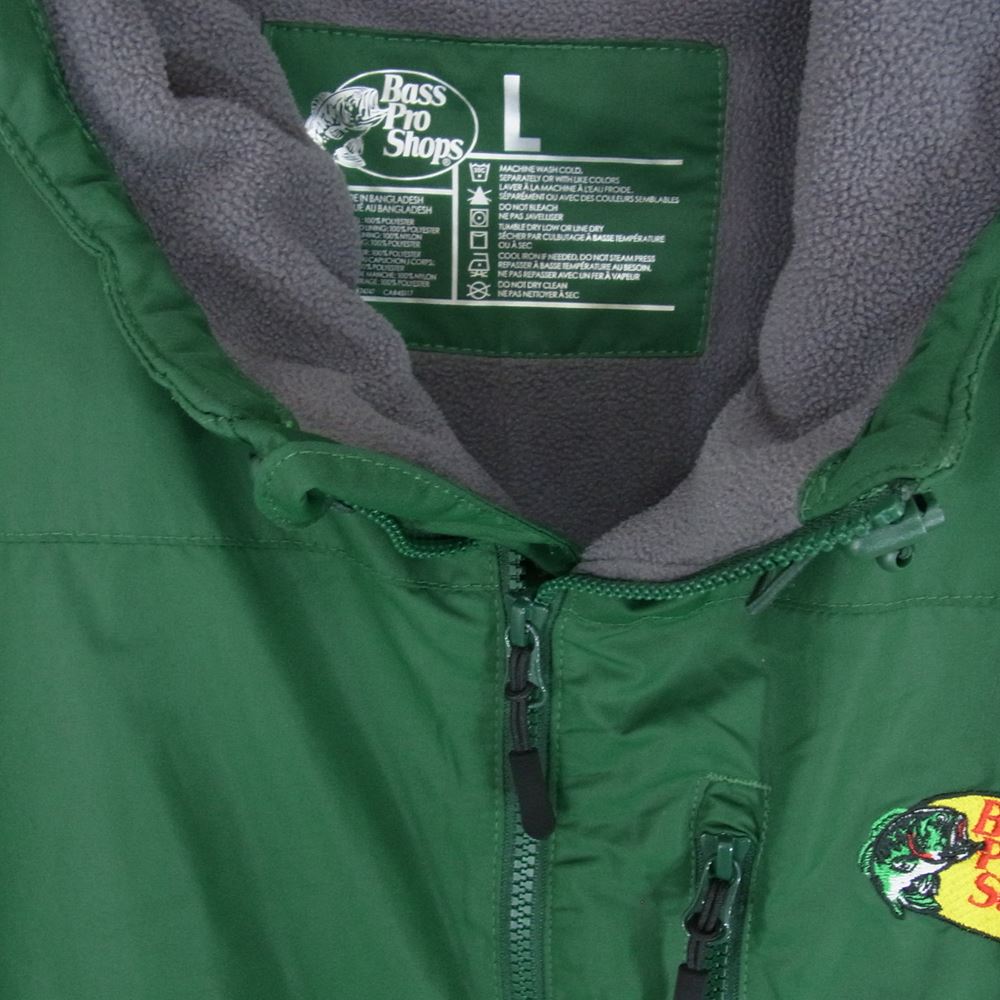 バス プロ ショップス ナイロン フリース ジャケット グリーン系 L【中古】