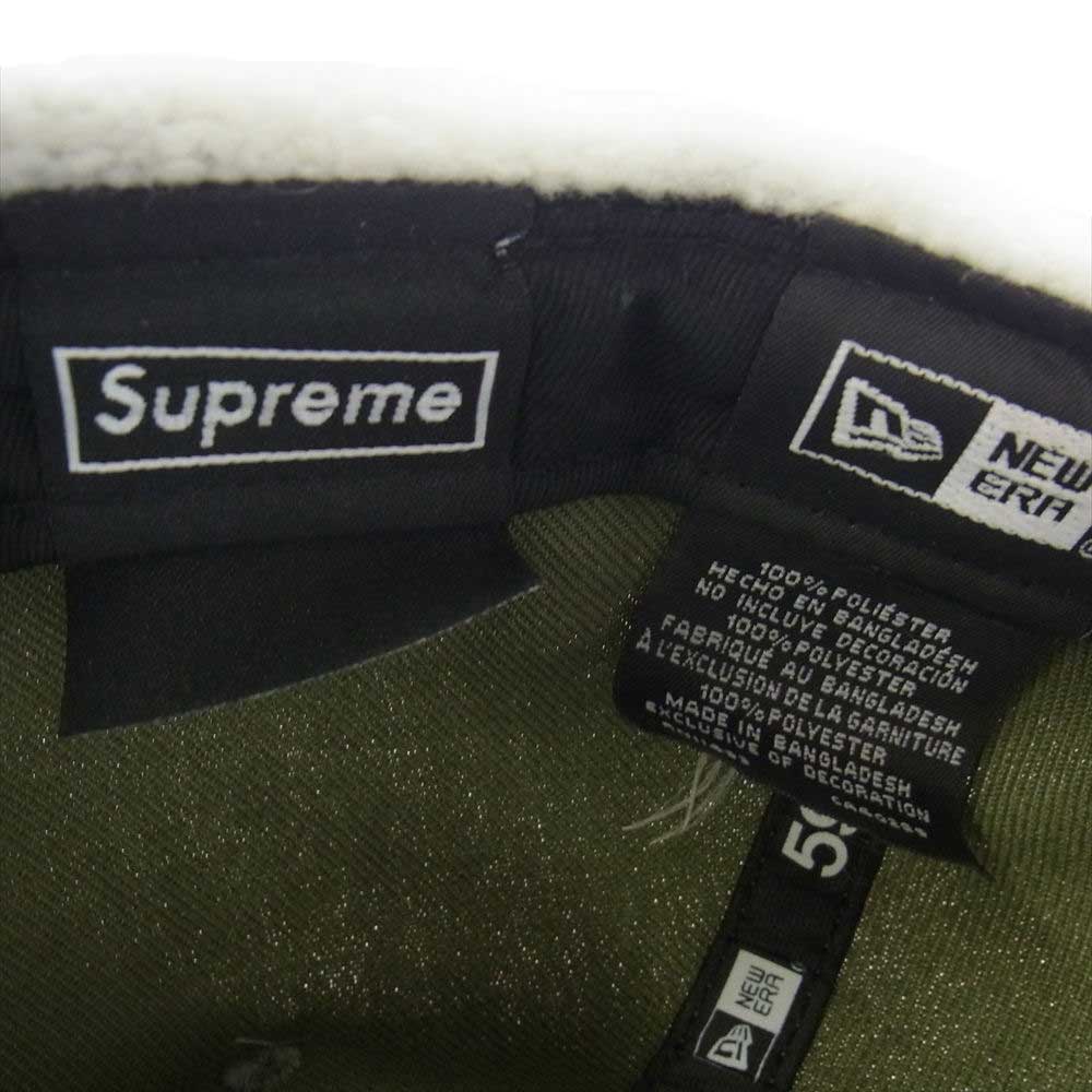 Supreme シュプリーム 21AW earflap new era cap box logo カーキ系 61.5cm【中古】