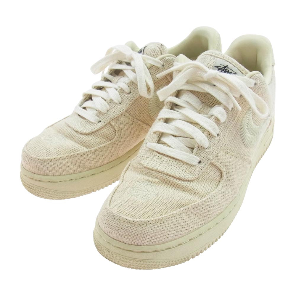 NIKE ナイキ CZ9084-200 × Stussy ステューシー AIR FORCE1 LOW エア フォース 1 ローカット スニーカー フォッシル オフホワイト系 27cm【中古】