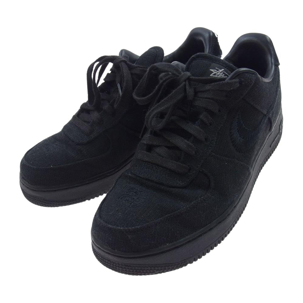 NIKE ナイキ CZ9084-001 × Stussy ステューシー AIR FORCE1 LOW エア フォース 1 ローカット スニーカー ブラック ブラック系 27cm【中古】