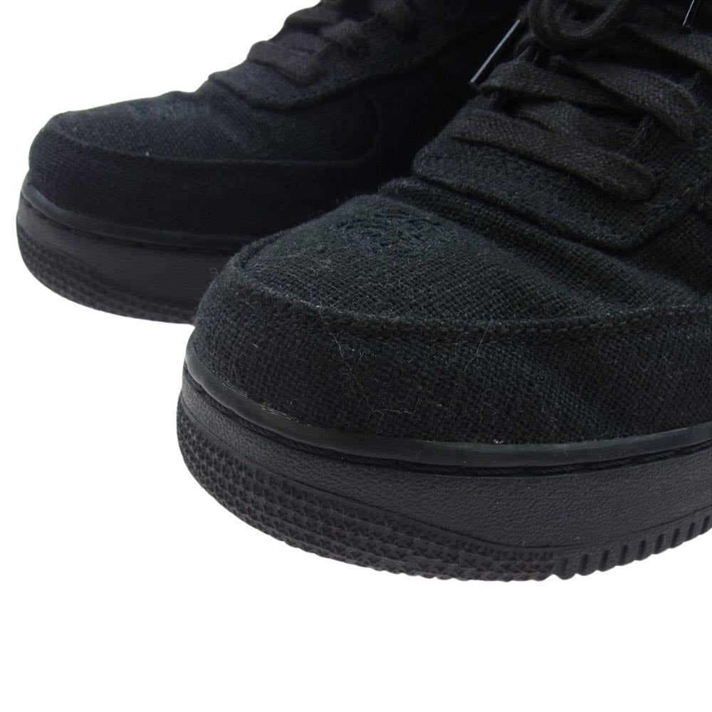 NIKE ナイキ CZ9084-001 × Stussy ステューシー AIR FORCE1 LOW エア フォース 1 ローカット スニーカー ブラック ブラック系 27cm【中古】