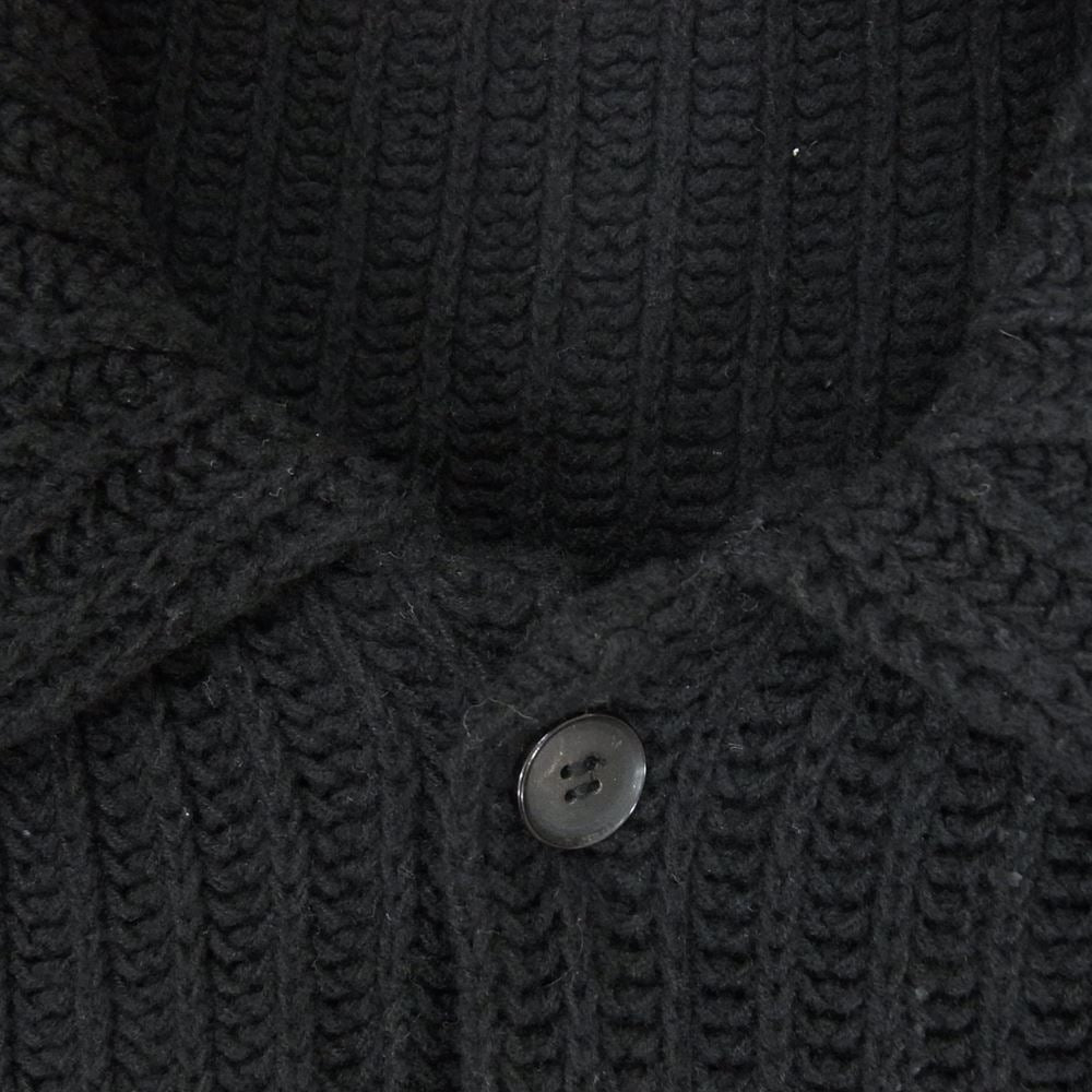 AURALEE オーラリー A23SC01HA BRUSHED COTTON WOOL RIB KNIT SHIRT ニット シャツ ブラック系 4【中古】