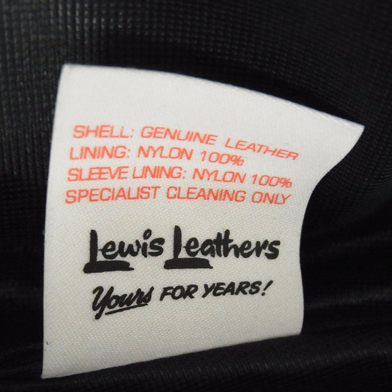 Lewis Leathers ルイスレザー 441T  TIGHT FIT CYCLONE サイクロン タイトフィット ダブル ライダースジャケット ブラック系 42【美品】【中古】