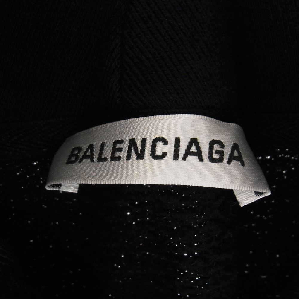 BALENCIAGA バレンシアガ 559523 TDV38 1000 speedhunters スピードハンターズ スピハン プリント プルオーバー パーカー ブラック系 M【中古】