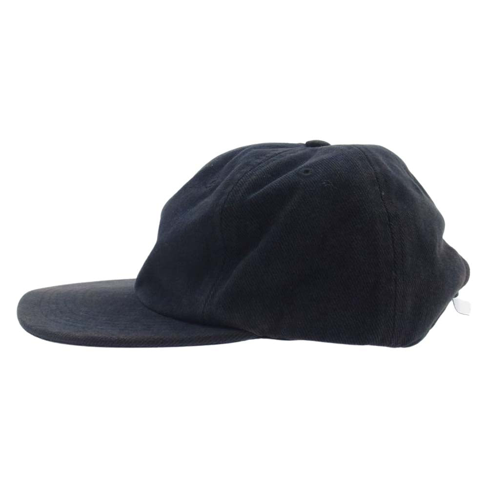 Supreme シュプリーム 17AW Script Corduroy 6panel CAP ロゴ刺繍 コーデュロイ キャップ ブラック系【中古】