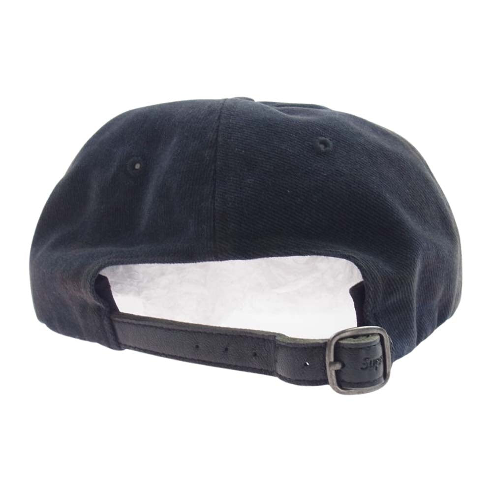 Supreme シュプリーム 17AW Script Corduroy 6panel CAP ロゴ刺繍 コーデュロイ キャップ ブラック系【中古】