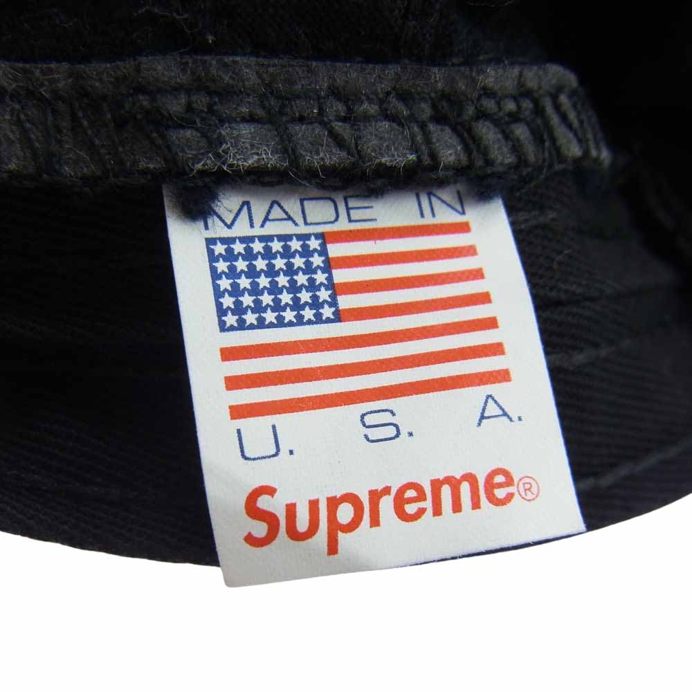 Supreme シュプリーム 17AW Script Corduroy 6panel CAP ロゴ刺繍 コーデュロイ キャップ ブラック系【中古】