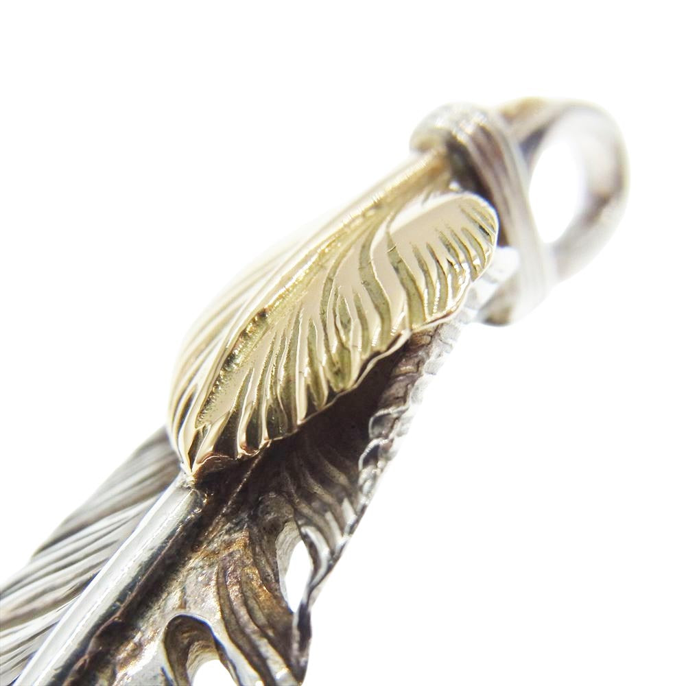 ARIZONA FREEDOM アリゾナフリーダム T-51f 50mm 上金フェザー ペンダント トップ シルバー系 ゴールド系【中古】
