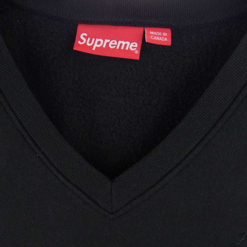 Supreme シュプリーム 23SS  SWEAT Shirt Vest Vネック スウェット ベスト ブラック系 L【中古】