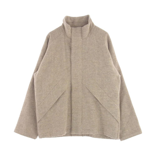 AURALEE オーラリー 22AW A22AB01DT  WOOL HAIRLINE LIGHT TWEED ZIP BLOUSON #TOP IVORY ウール ヘアラインツイード ジップブルゾン ベージュ系 5【中古】