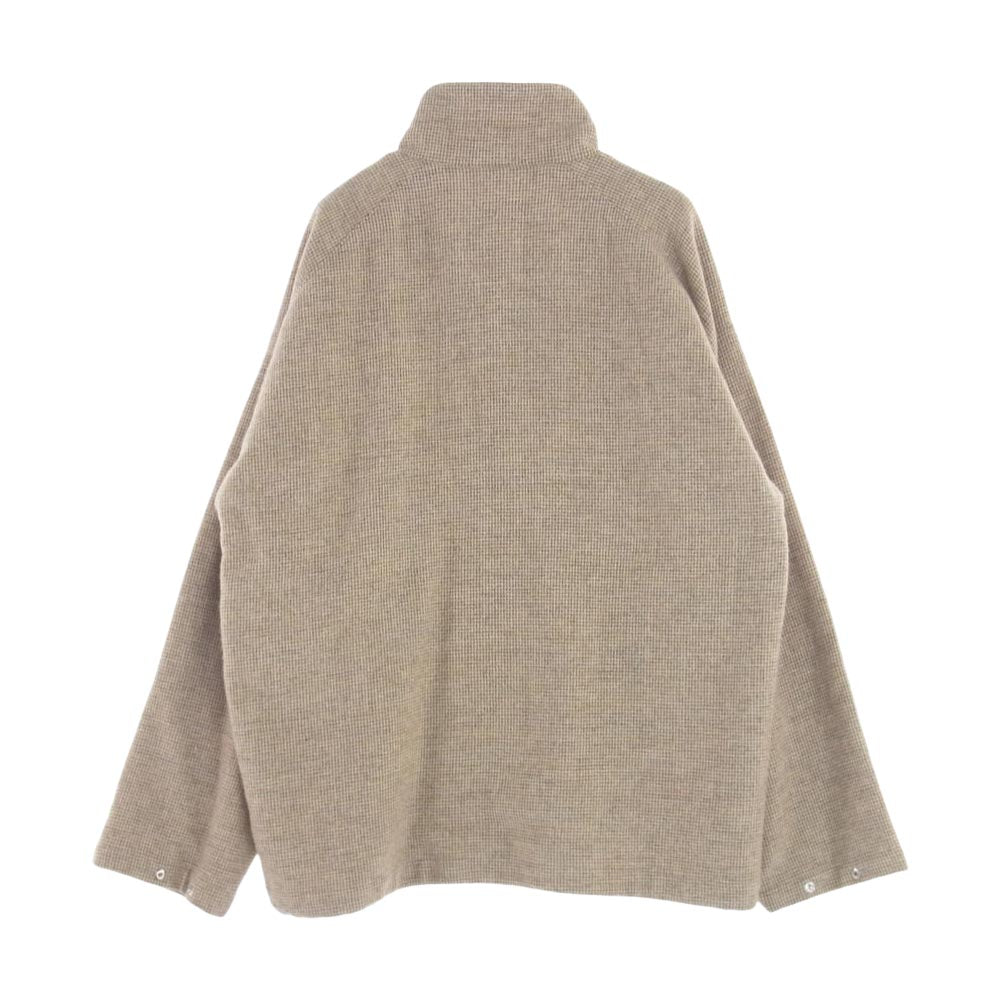 AURALEE オーラリー 22AW A22AB01DT  WOOL HAIRLINE LIGHT TWEED ZIP BLOUSON #TOP IVORY ウール ヘアラインツイード ジップブルゾン ベージュ系 5【中古】