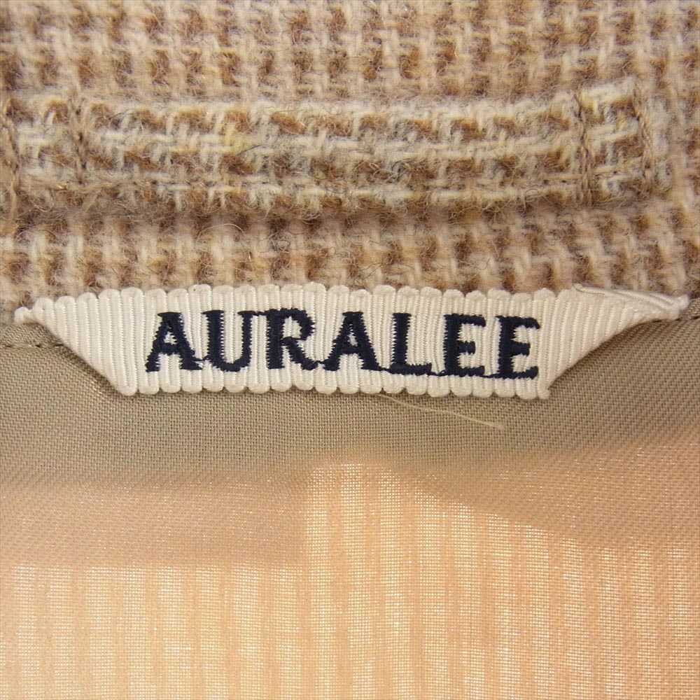 AURALEE オーラリー 22AW A22AB01DT  WOOL HAIRLINE LIGHT TWEED ZIP BLOUSON #TOP IVORY ウール ヘアラインツイード ジップブルゾン ベージュ系 5【中古】