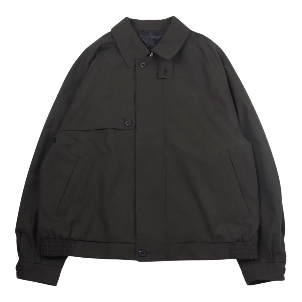 シュタイン 22AW ST426-1 OVERSIZED HARRINGTON ZIP JACKET MILITARY KHAKI オーバーサイズ ハリントン ジップ ジャケット ミリタリーカーキ カーキ系 S【美品】【中古】