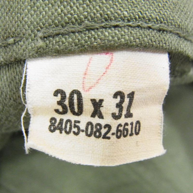 ミリタリー OG-107 60s 8405-082-6610 US ARMY Utility Trousers ベイカーパンツ  カーキ系 30【中古】