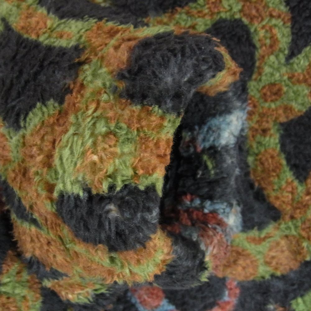 CALEE キャリー 22AW Allover snake pattern fleece jacket スネーク 総柄 フリース ジャケット ブラック系 XL【中古】