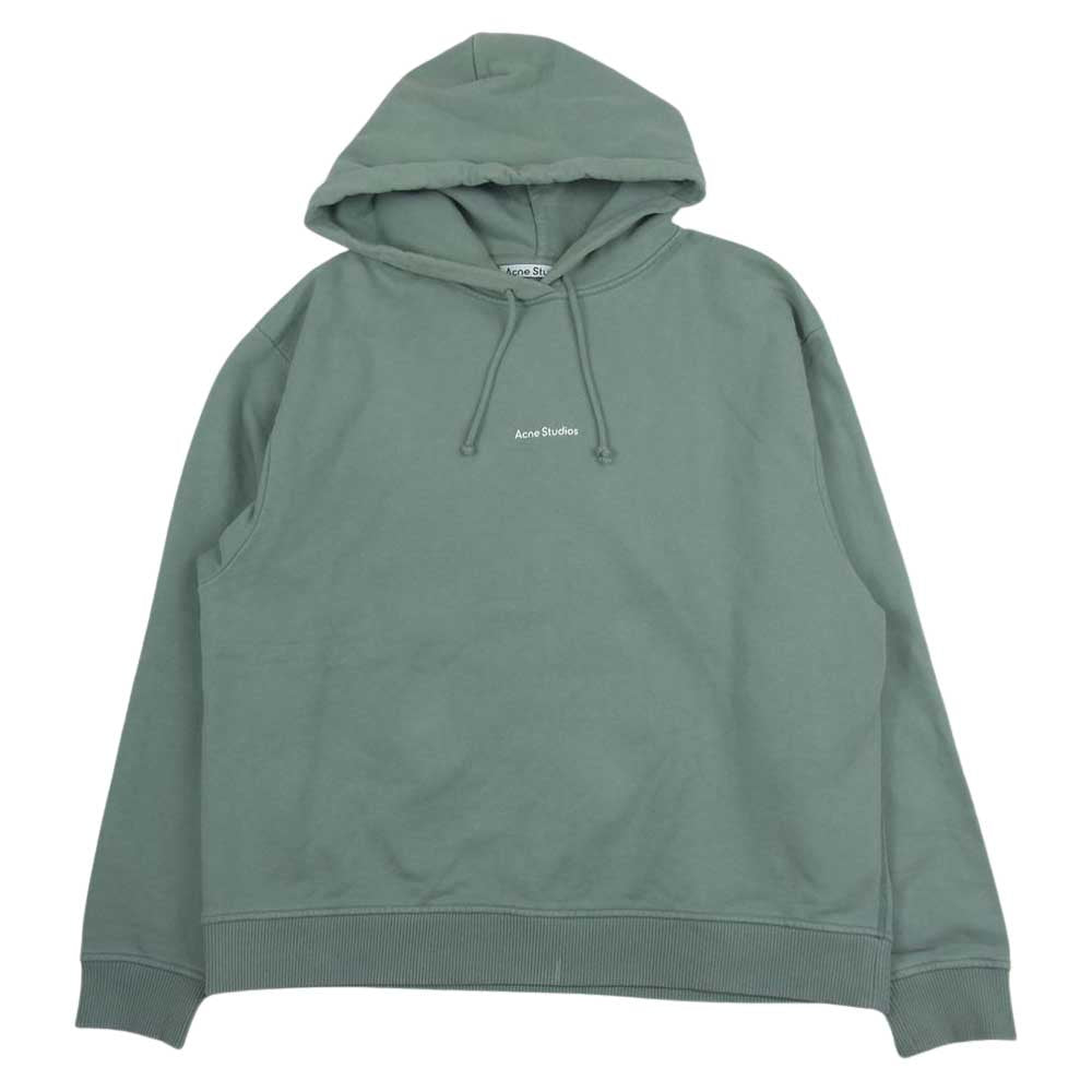 ACNE STUDIOS アクネストゥディオズ FN-WN-SWEA000131 ロゴ プリント プルオーバ― パーカー フーディー カーキ系 XS【中古】