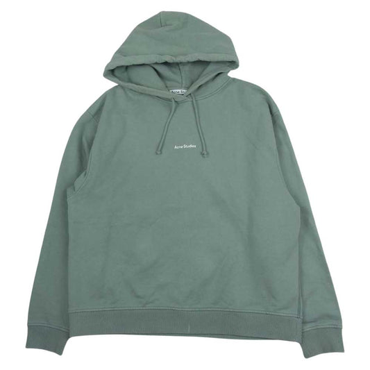 ACNE STUDIOS アクネストゥディオズ FN-WN-SWEA000131 ロゴ プリント プルオーバ― パーカー フーディー カーキ系 XS【中古】