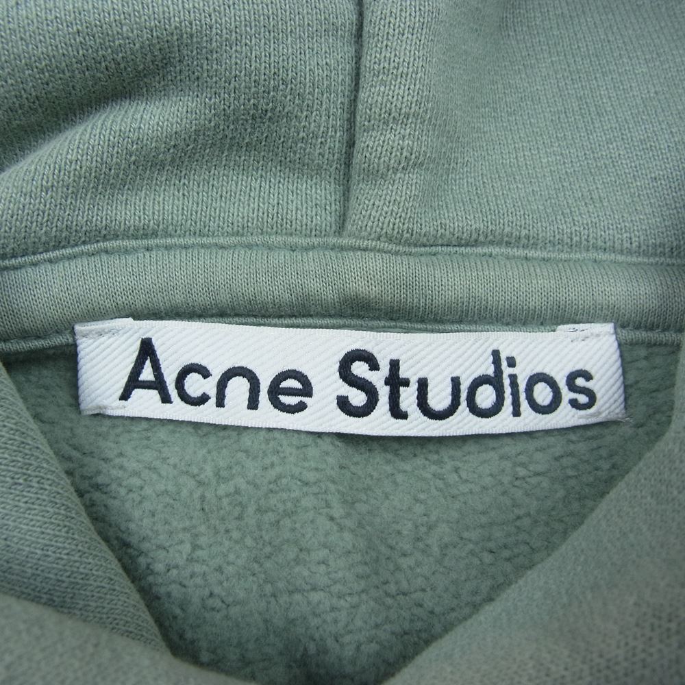 ACNE STUDIOS アクネストゥディオズ FN-WN-SWEA000131 ロゴ プリント プルオーバ― パーカー フーディー カーキ系 XS【中古】