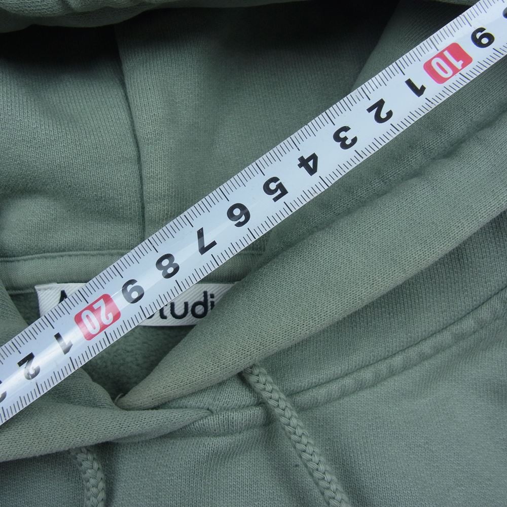 ACNE STUDIOS アクネストゥディオズ FN-WN-SWEA000131 ロゴ プリント プルオーバ― パーカー フーディー カーキ系 XS【中古】