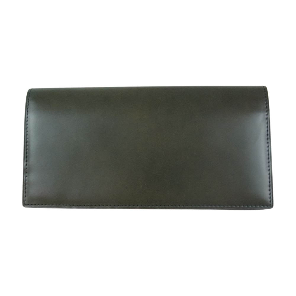 GANZO ガンゾ コルドバーノ コードバン 二つ折り 長財布 ウォレット カーキ系【美品】【中古】