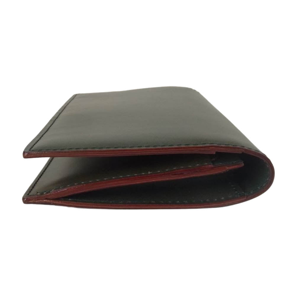 GANZO ガンゾ コルドバーノ コードバン 二つ折り 長財布 ウォレット カーキ系【美品】【中古】